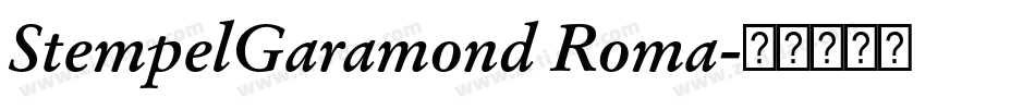 StempelGaramond Roma字体转换